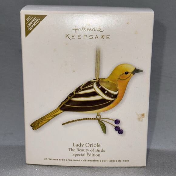 Hallmark 2011 Lady Oriole The Beauty of Birds Special Edition Ornament RARE - Picture 2 of 16